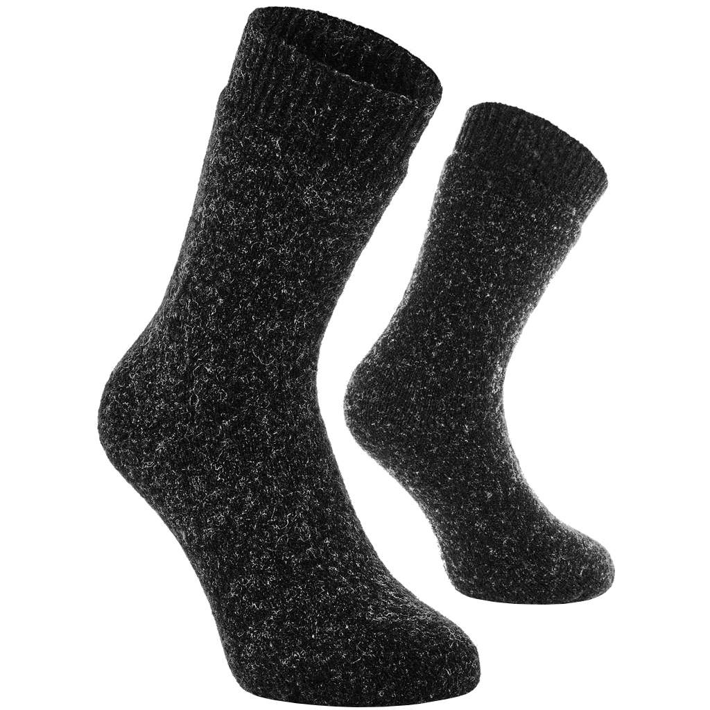 Zimní vlněné ponožky VM 8006 WOOL balení 1 PÁR - černá